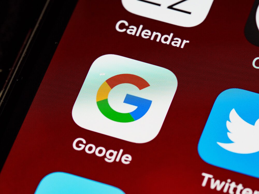 Google shown on Mobile device