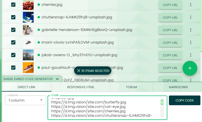 Direct link list generator
