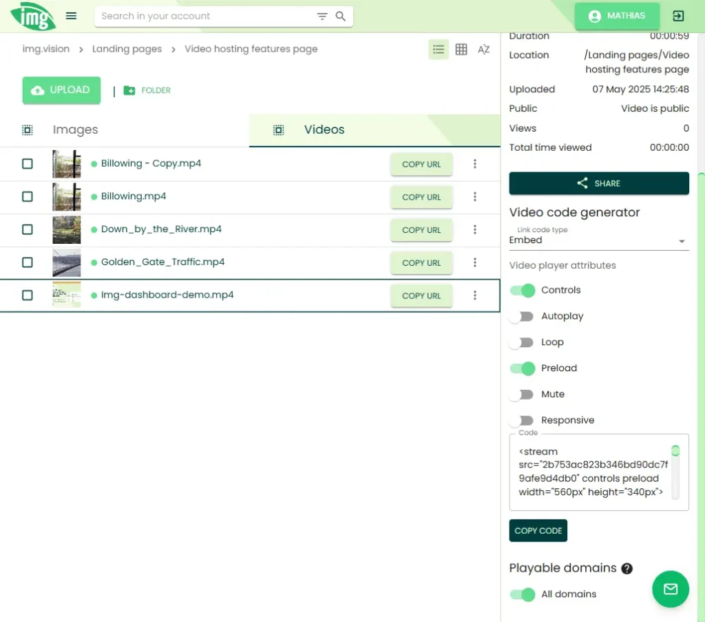 This could be your Video streaming dashboard.